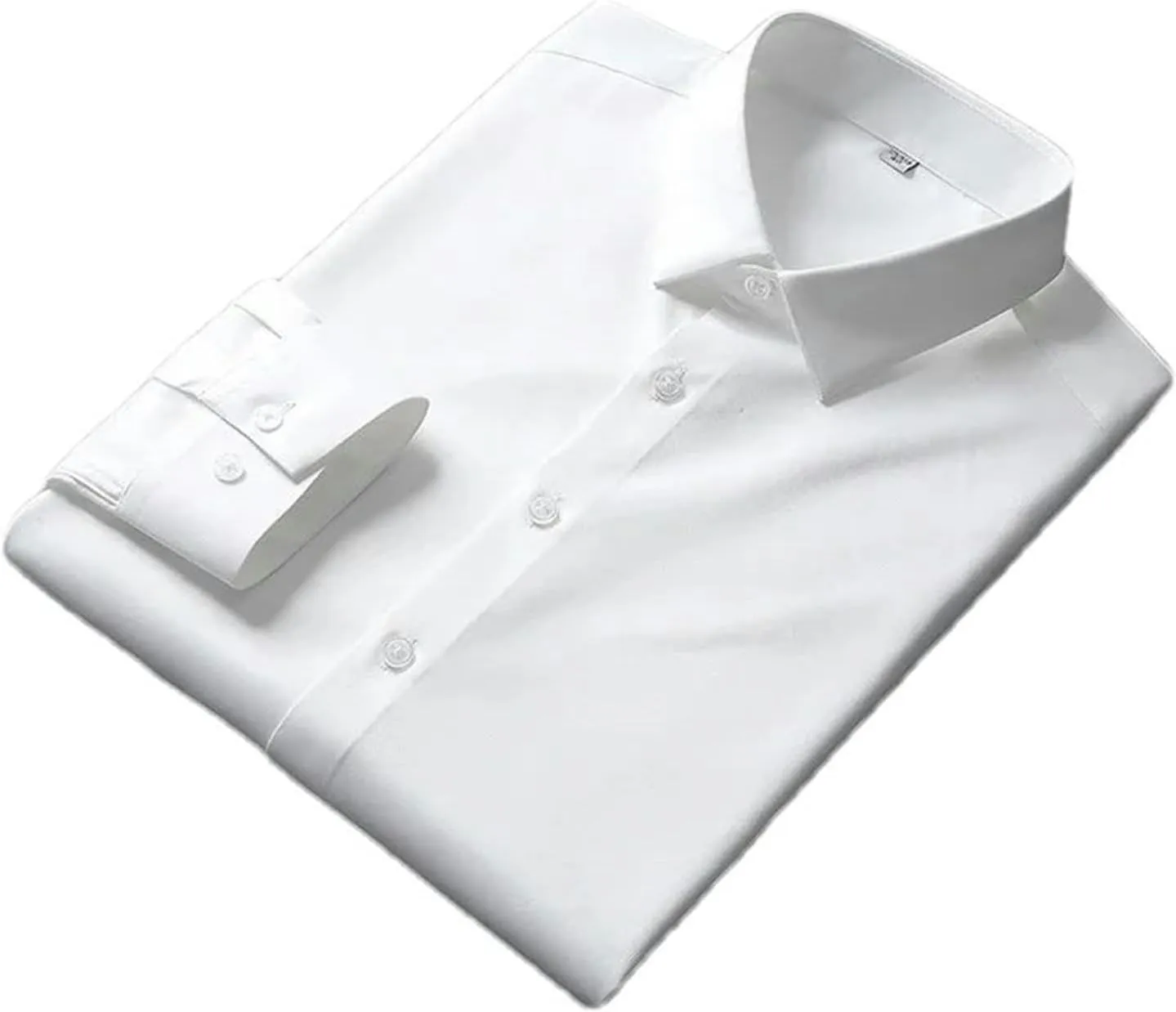 Men Casual Dress Shirts Long Sleeved Solid Color Shirt Non Ironing and Wrinkle Resistant Business Top