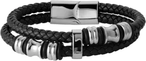 Mens Bracelet,Gifts for Men,Double-Row Black Braided Leather Bracelets for Men,Black Stainless Steel Cross Jewelry With Black Onyx Beads Bracelets,Charm Bracelet,For Dad,Friends,Brother,Sons