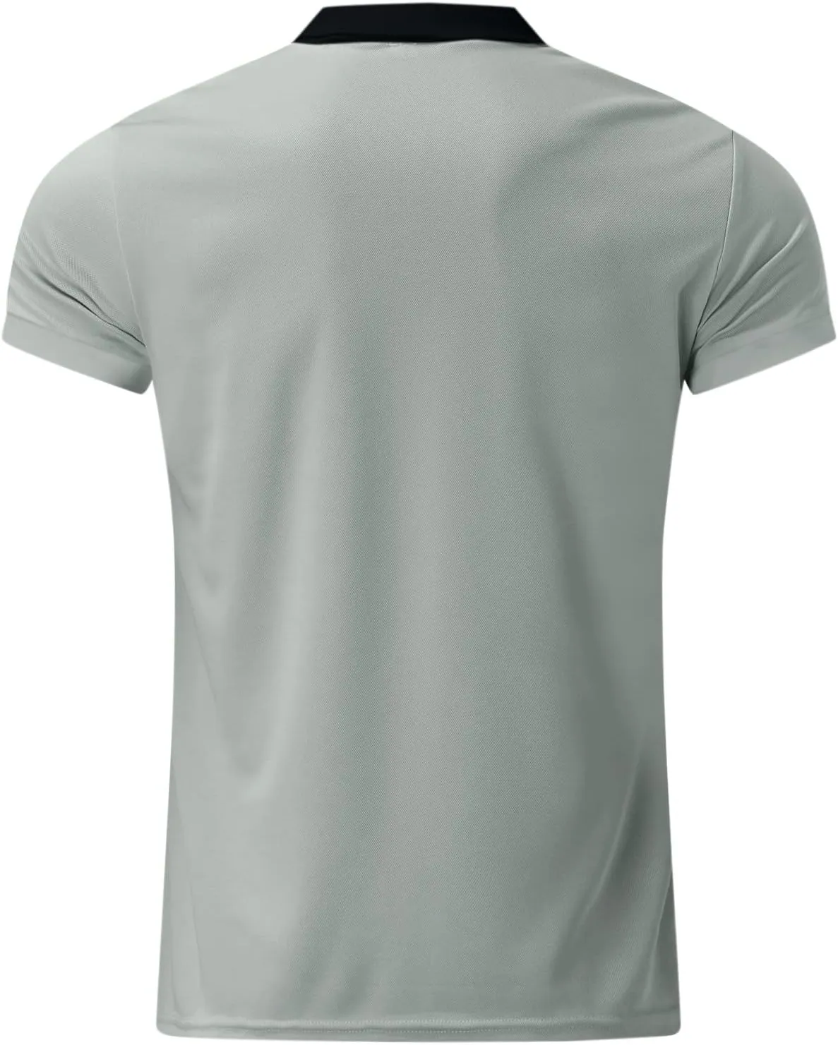 Men's Casual Fashion Short Sleeve Polo Shirts Slim Fit Lapel Zip Up Tactical Golf Tennis T-Shirts Summer Solid Work Tops