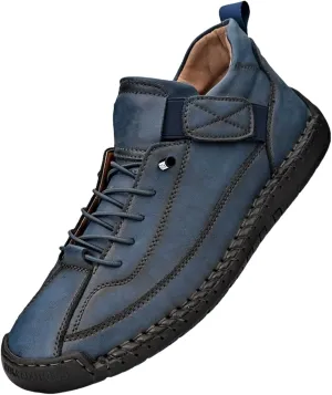 Mens Casual Leather Shoes Ankle Chukka Boots Slip On Lightweight Loafers Women's Fashion Sneakers Lightweight Dress Walking Driving Shoes Business Working Office Shoe Comfortable Handmade Unisex