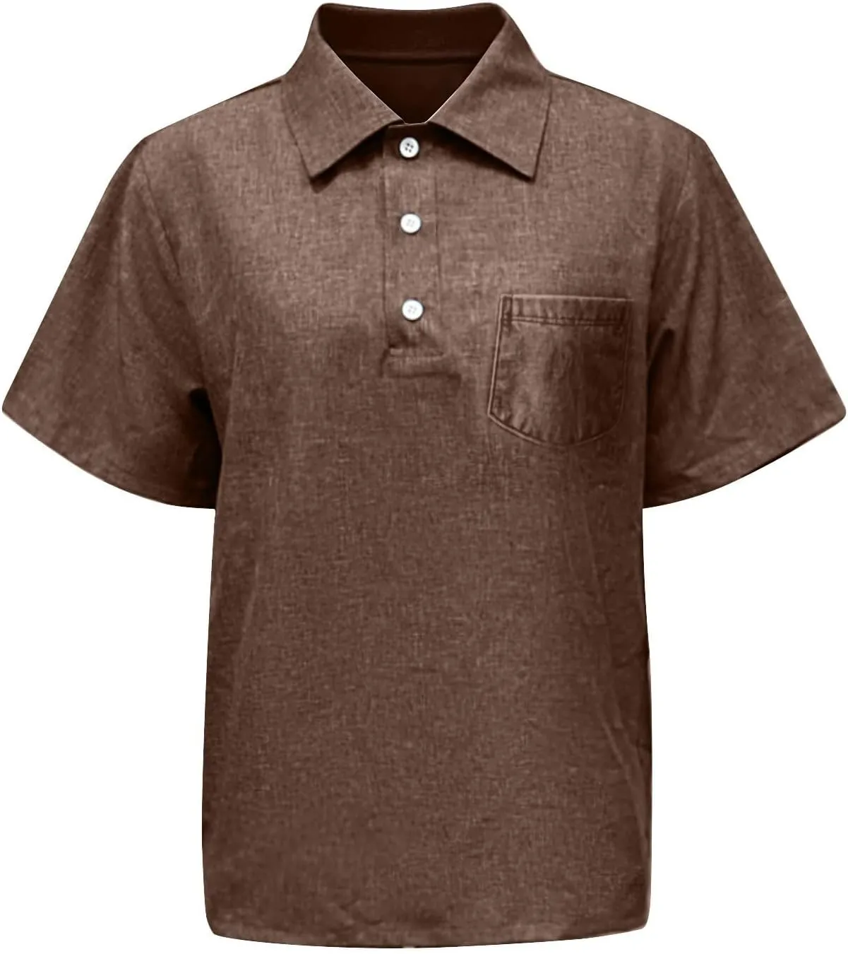 Men's Casual Polo Shirts Short Sleeve Classic Button Distressed Washed T-Shirt Summer Stylish Retro Golf Basic Tees