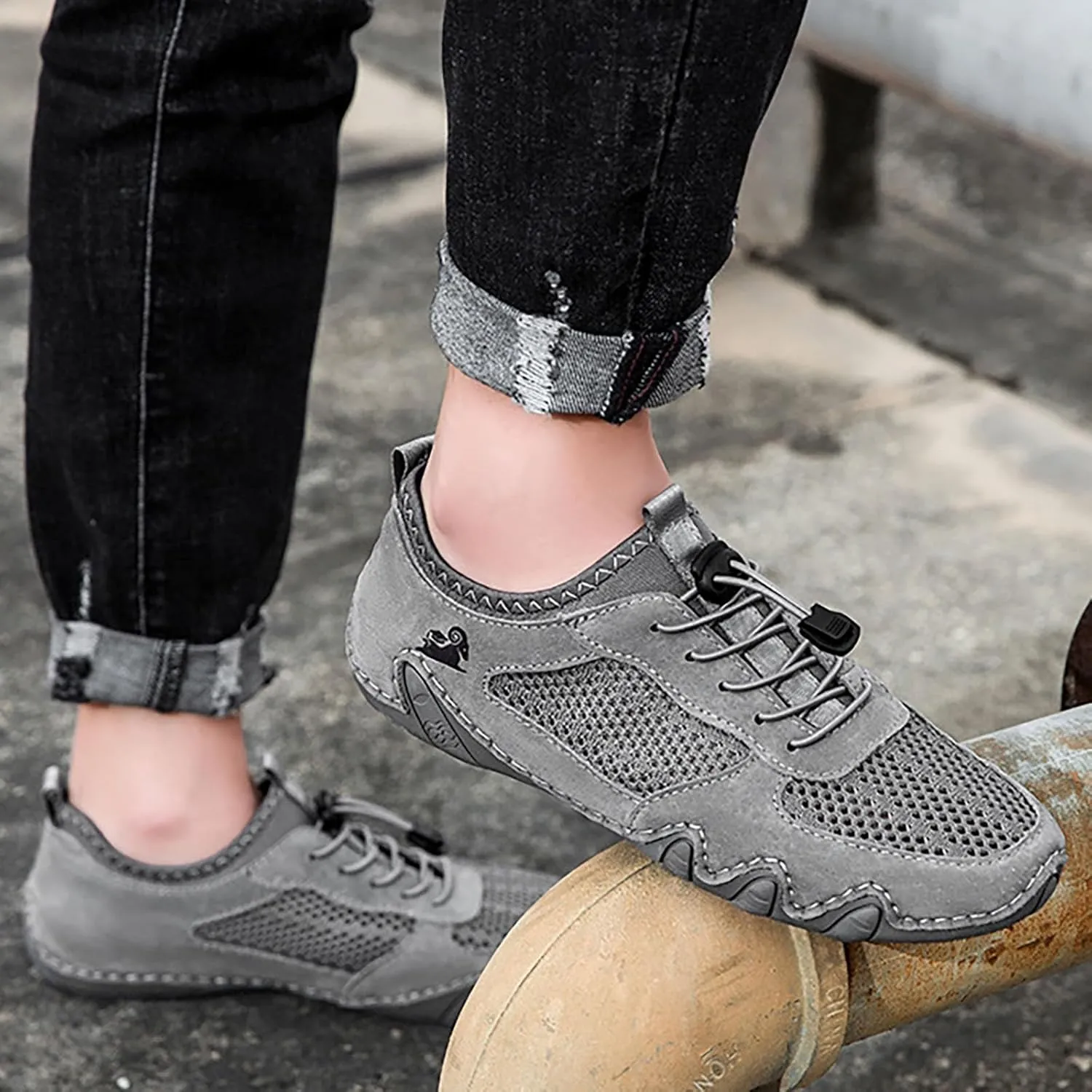 Men's Casual Shoes Breathable Mesh Slip On Comfortable Lightweight Walking Footwear for Daily Wear and Outdoor Activities