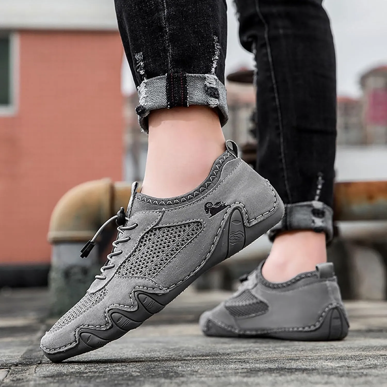 Men's Casual Shoes Breathable Mesh Slip On Comfortable Lightweight Walking Footwear for Daily Wear and Outdoor Activities