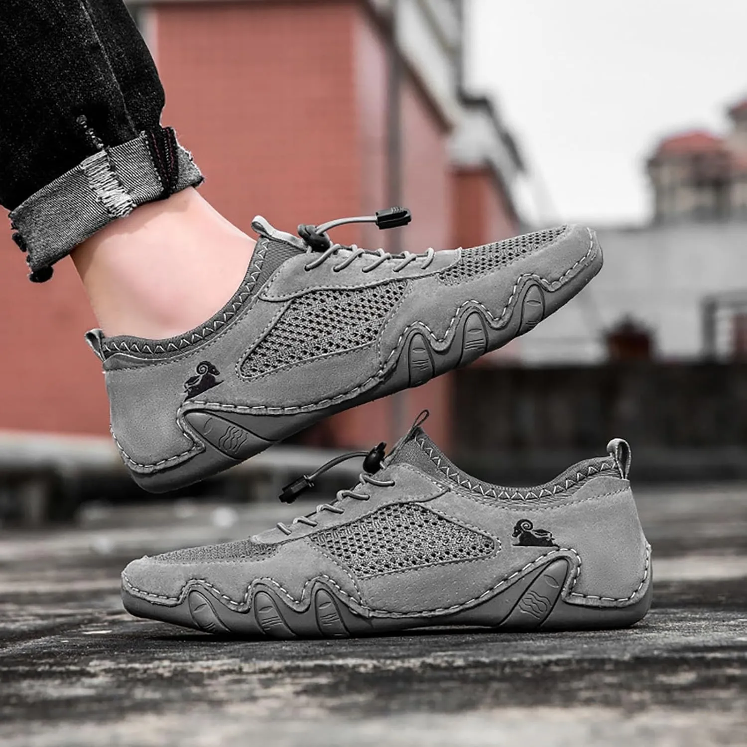 Men's Casual Shoes Breathable Mesh Slip On Comfortable Lightweight Walking Footwear for Daily Wear and Outdoor Activities