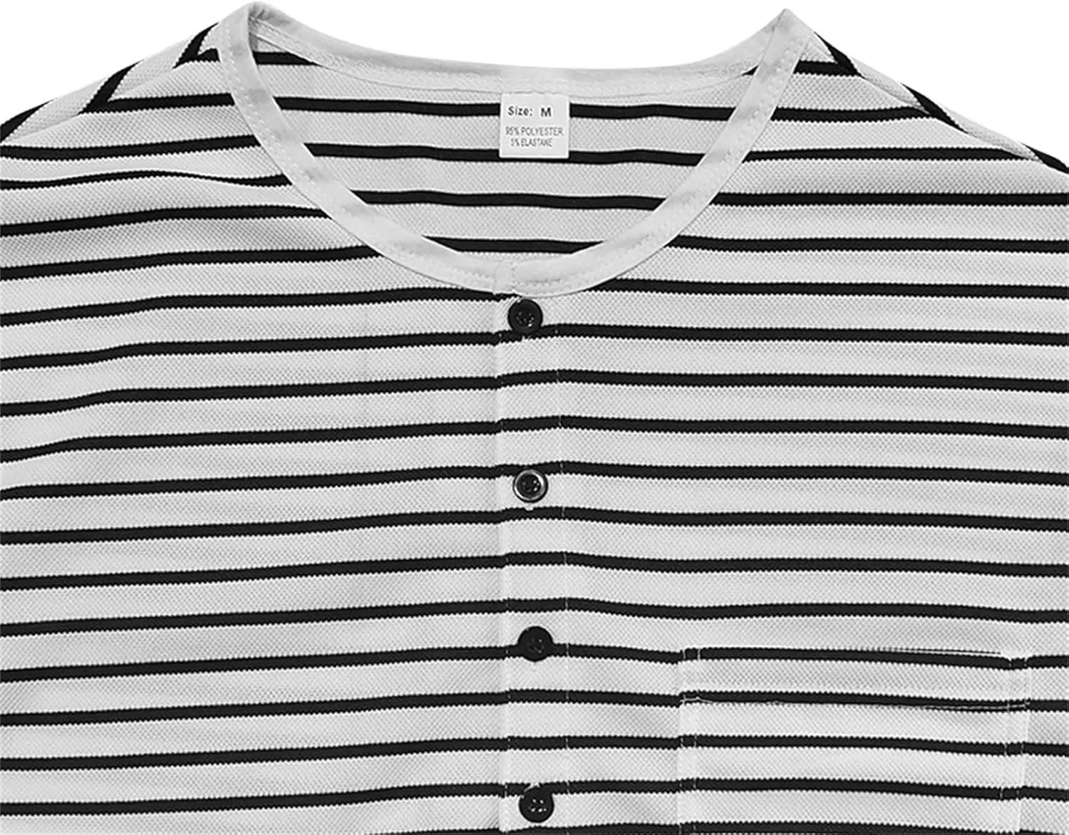 Mens Causal Henley T Shirt Long Sleeve Striped Print Deep V Neck Crewneck Slim Fit Trendy Workout Tees Pullover Tops