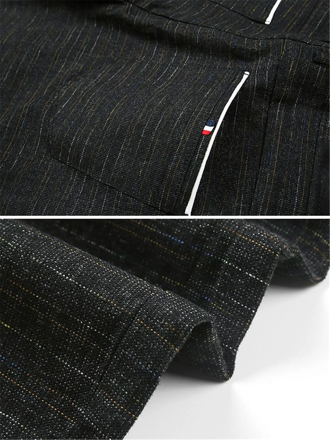 Men's Chinos Jeans Pant Slim Fit Stretch Skinny Dress Pants Casual Business Check Trousers