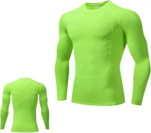Men's Compression Shirts Long Sleeve Tops Workout Gym T Shirt Running Tees Quick Dry Sports Baselayer Undershirts