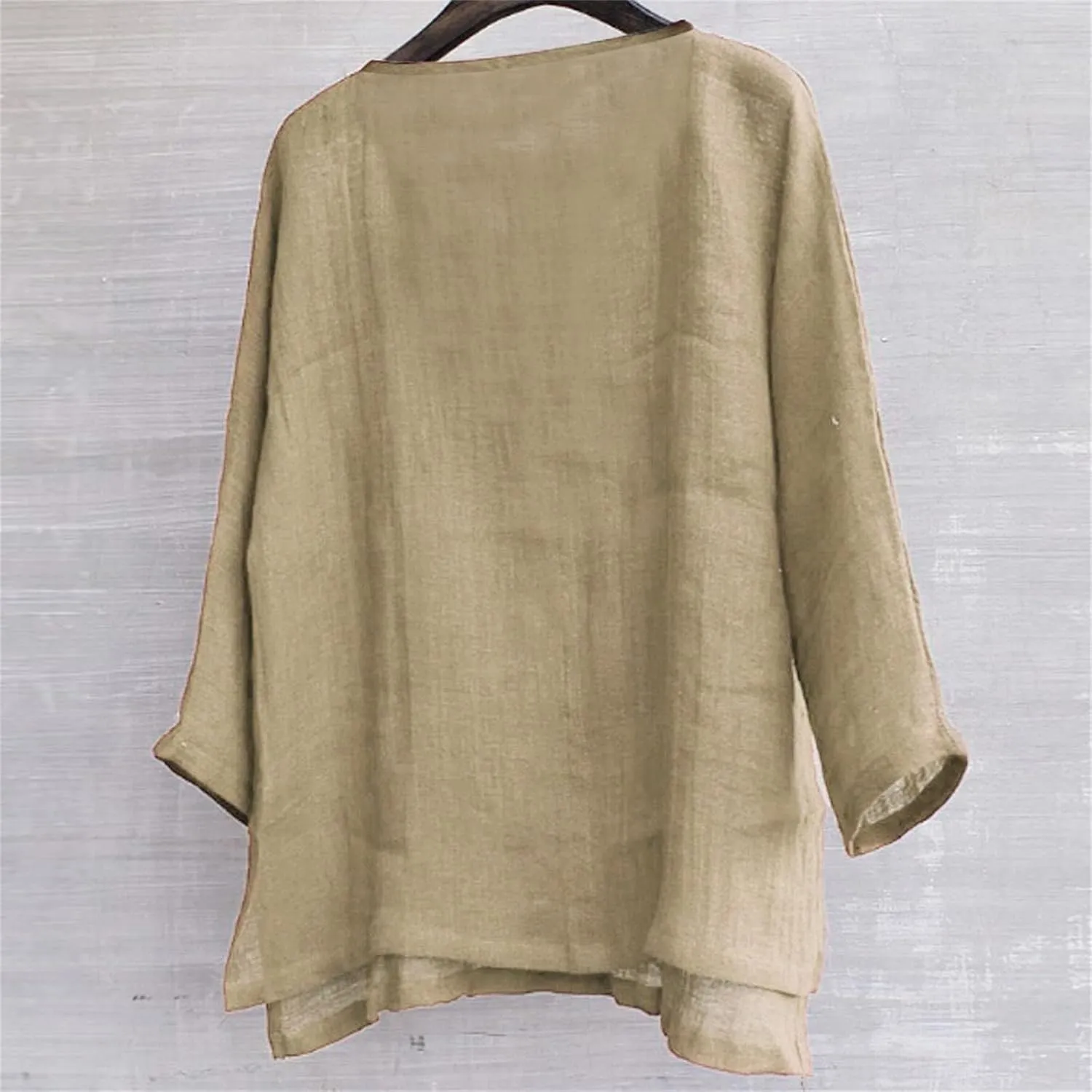 Mens Cotton Linen Henley Shirts Casual Trendy Long Sleeve Lightweight Vacation Tops Summer Beach Wedding Shirts