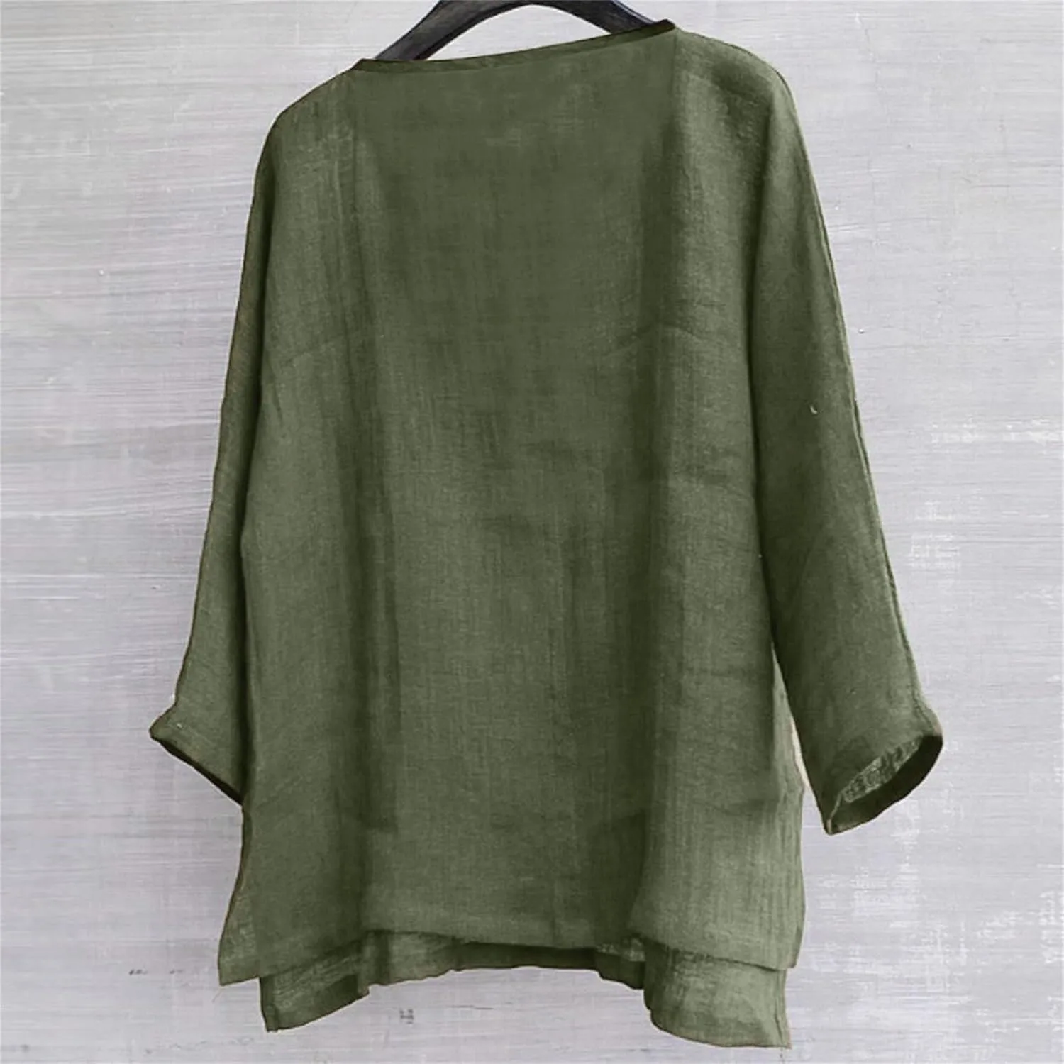 Mens Cotton Linen Henley Shirts Casual Trendy Long Sleeve Lightweight Vacation Tops Summer Beach Wedding Shirts