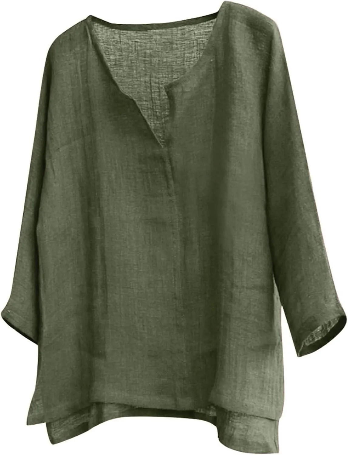 Mens Cotton Linen Henley Shirts Casual Trendy Long Sleeve Lightweight Vacation Tops Summer Beach Wedding Shirts