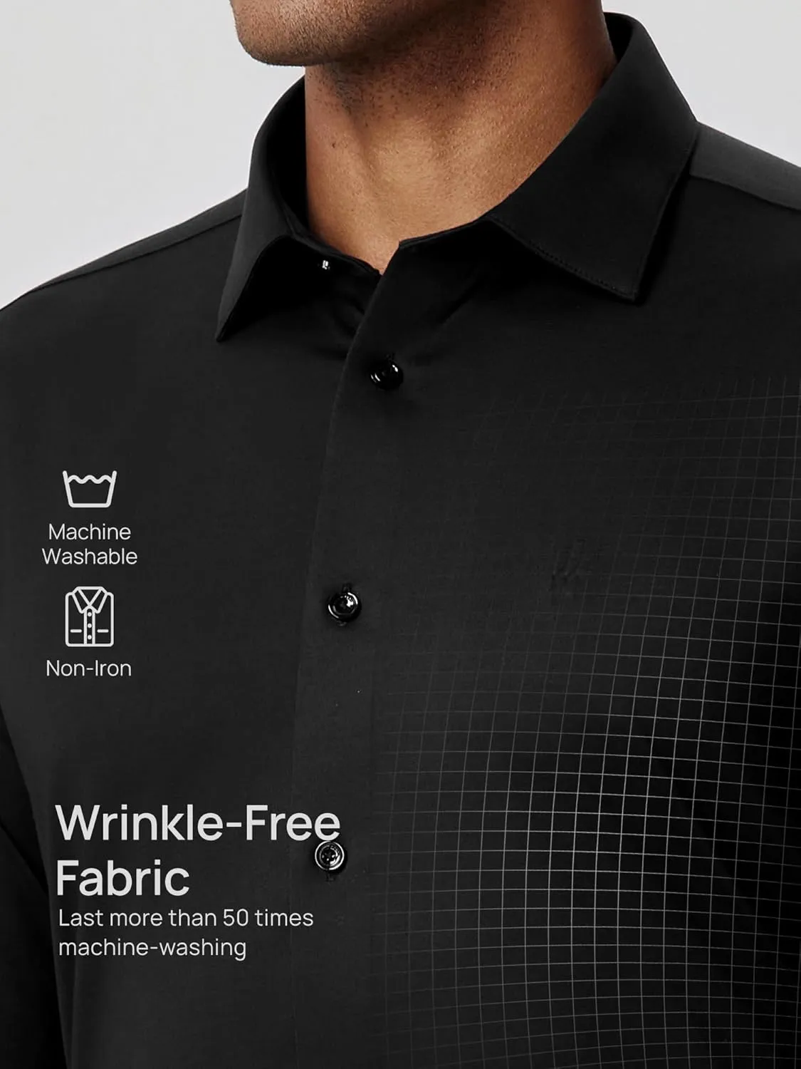 Mens Dress Shirts Slim Fit Wrinkle Free Stretch Non Iron Soft French Cuff Button Down Shirts