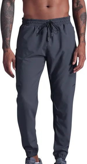 Men's Formal Dress Pants Slim Fit Straight Leg Business High Waist Office Work Pockets Professional