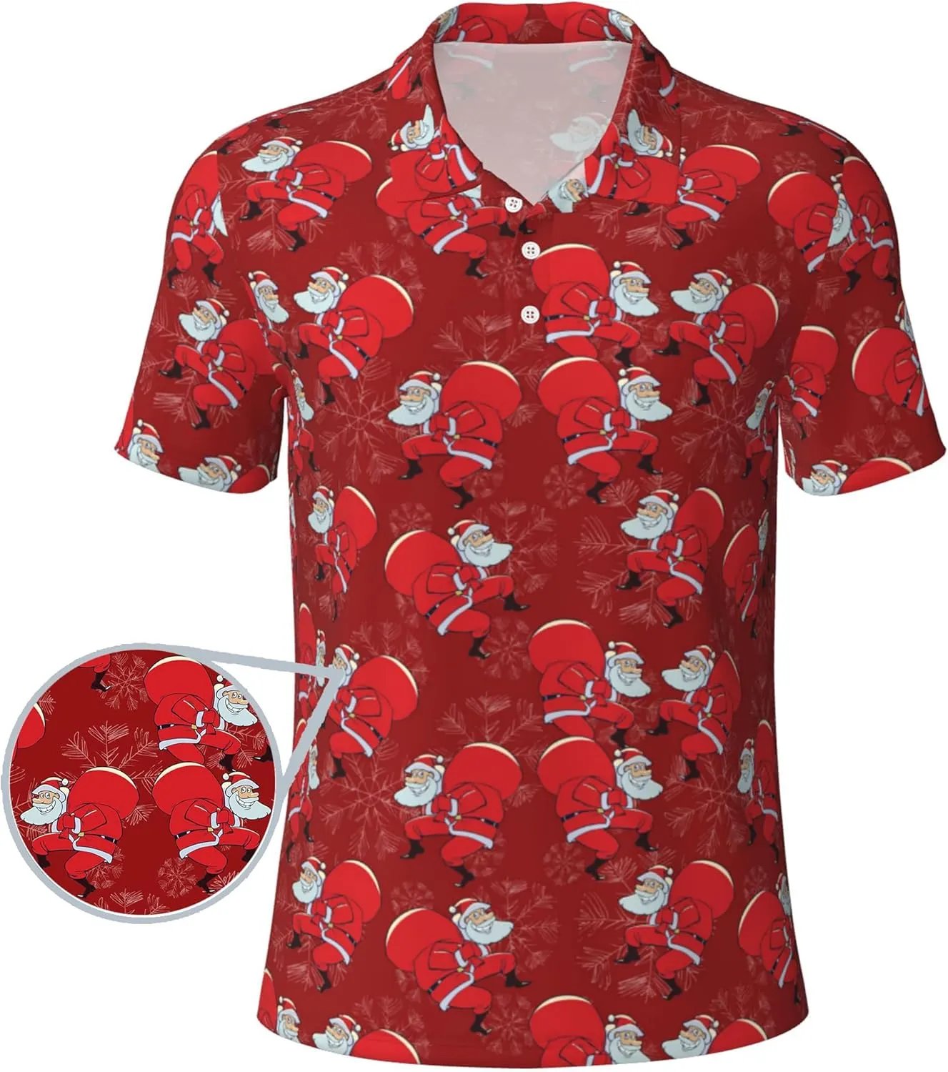Men's Funny Golf Shirts Hawaiian Golf Polo Shirts Performance Moisture Wicking Quick Dry Athletic Short Sleeve Shirts