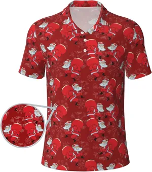 Men's Funny Golf Shirts Hawaiian Golf Polo Shirts Performance Moisture Wicking Quick Dry Athletic Short Sleeve Shirts