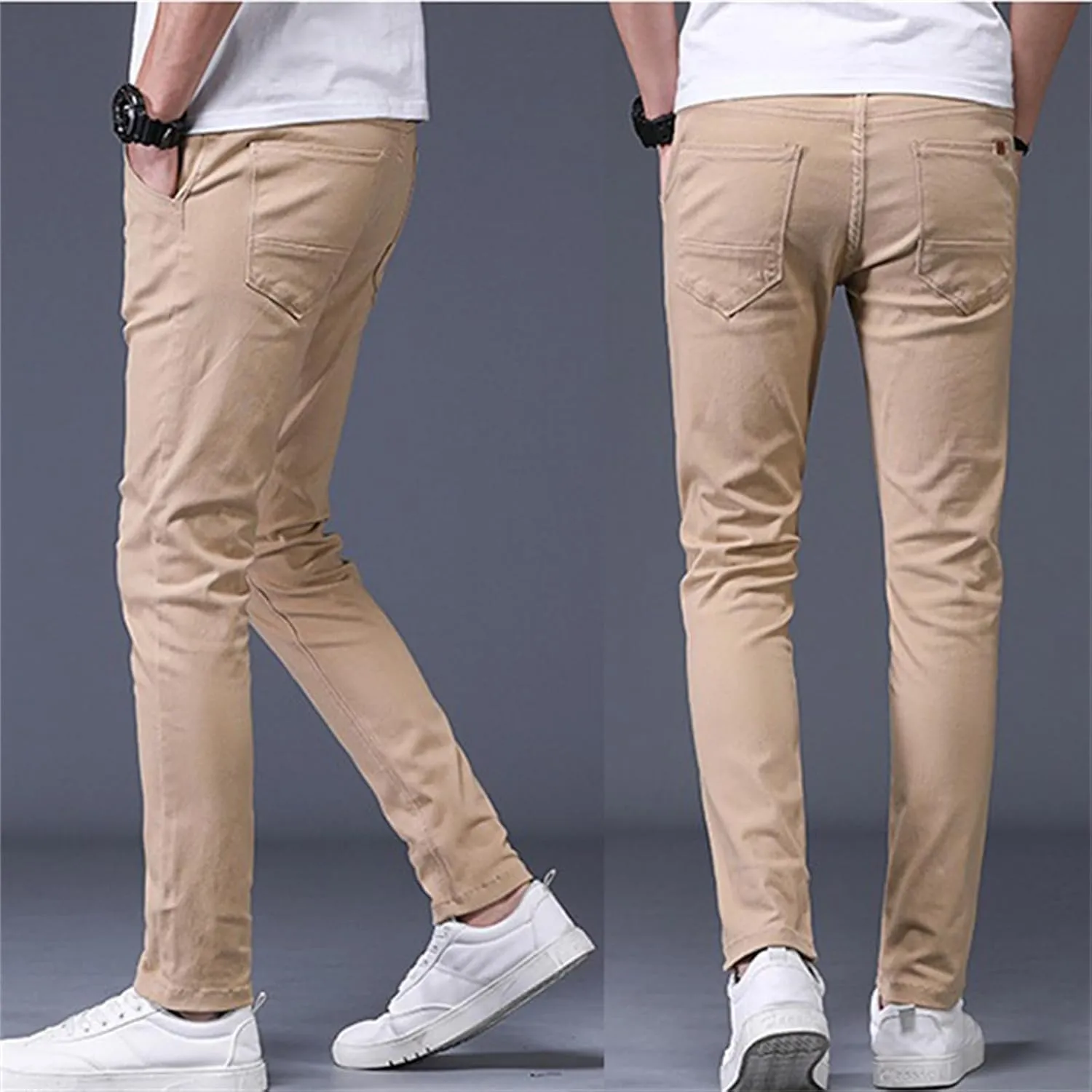 Men's Golf Pants Slim Fit Chino Pant Lightweight Stretch Quick Dry Casual Travel Work Dress Pants