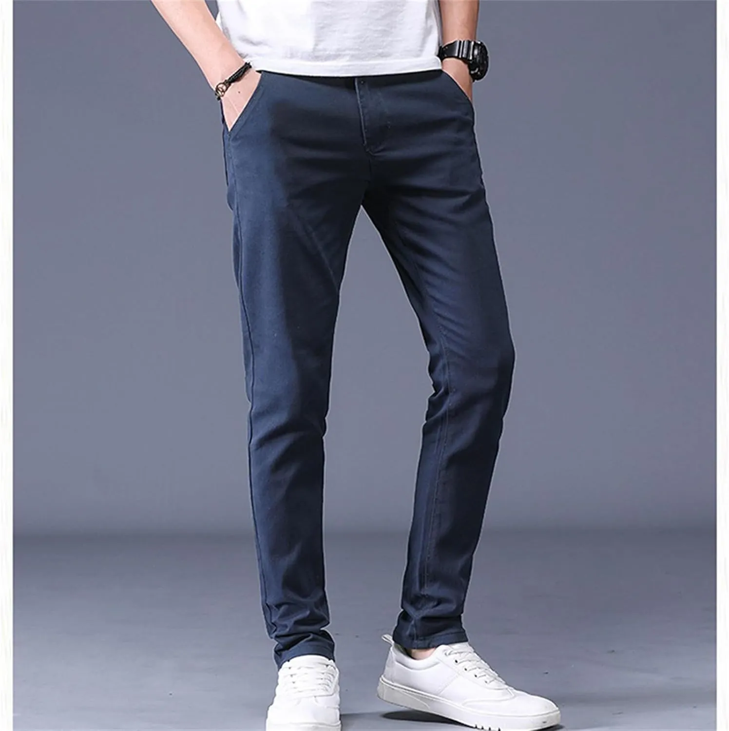 Men's Golf Pants Slim Fit Chino Pant Lightweight Stretch Quick Dry Casual Travel Work Dress Pants