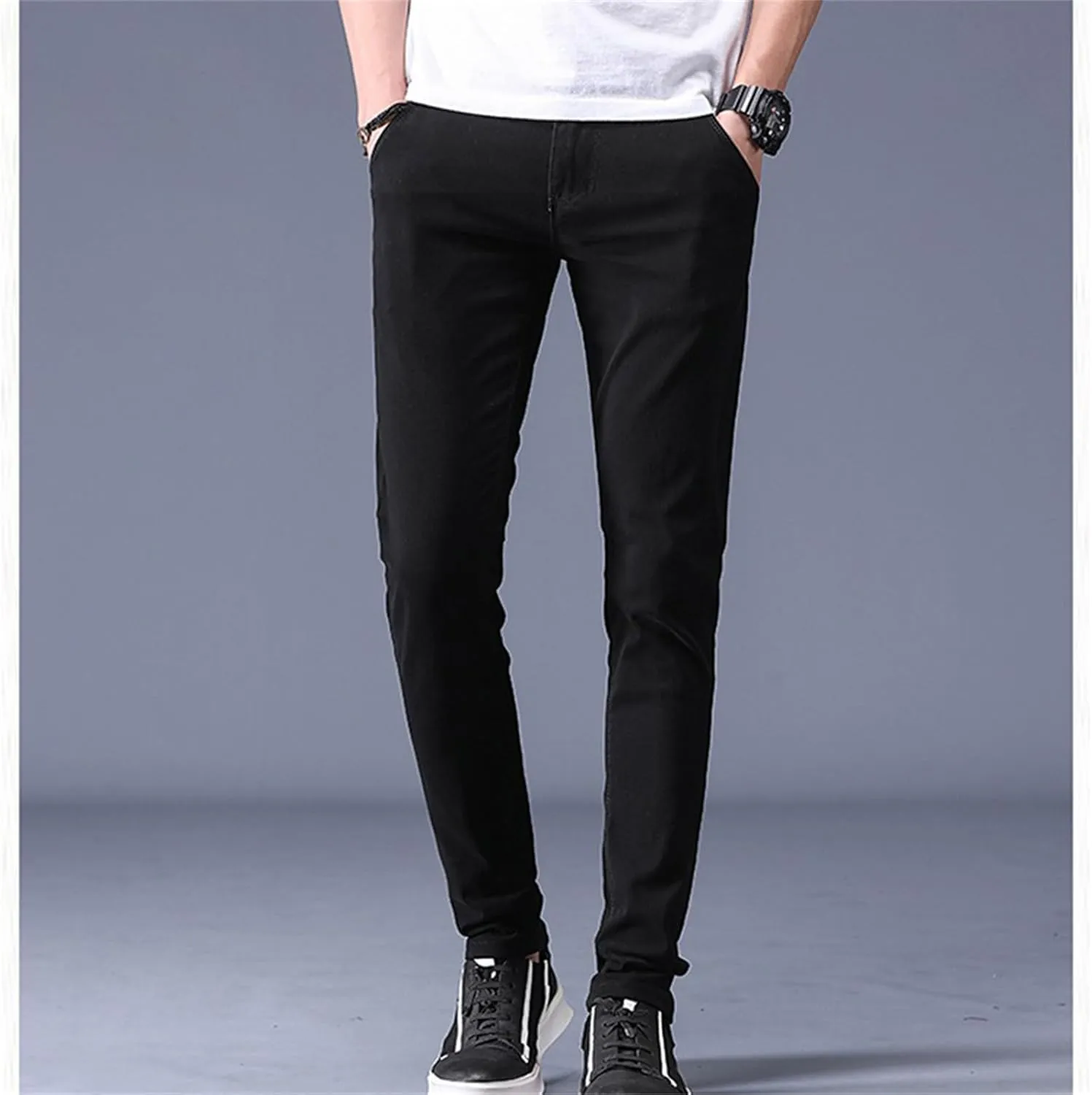 Men's Golf Pants Slim Fit Chino Pant Lightweight Stretch Quick Dry Casual Travel Work Dress Pants