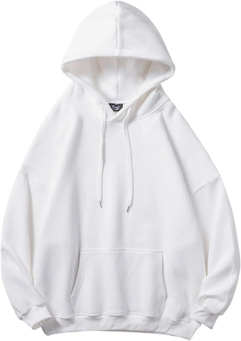 Mens Hoodies Men's Long Sleeve Drop Shoulder Solid Color Hooded Sweatshirts Casual Sports Drawstring Hoodie with Pocket