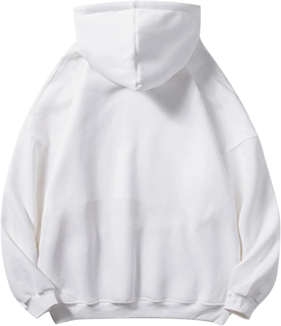 Mens Hoodies Men's Long Sleeve Drop Shoulder Solid Color Hooded Sweatshirts Casual Sports Drawstring Hoodie with Pocket