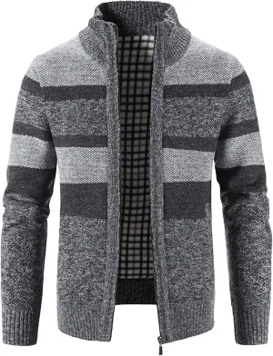 Mens Hoodies,Men's Open Front Cardigan Sweater Full Zip Up Stitching Hooded Cable Knitted Sweatshirts Winter Coats Top
