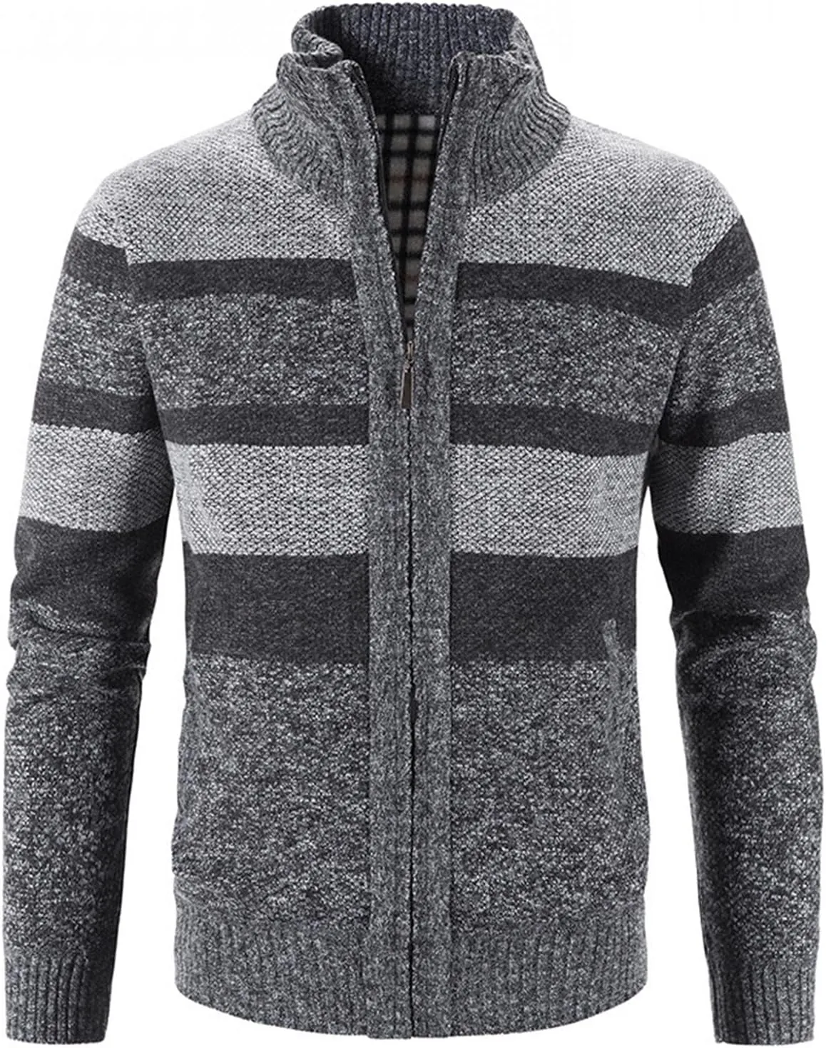 Mens Hoodies,Men's Open Front Cardigan Sweater Full Zip Up Stitching Hooded Cable Knitted Sweatshirts Winter Coats Top