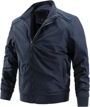 Mens Jackets Lightweight Casual Mens Bomber Jacket Fashion Windbreaker Jackets for Men Zip Up Jacket Coat
