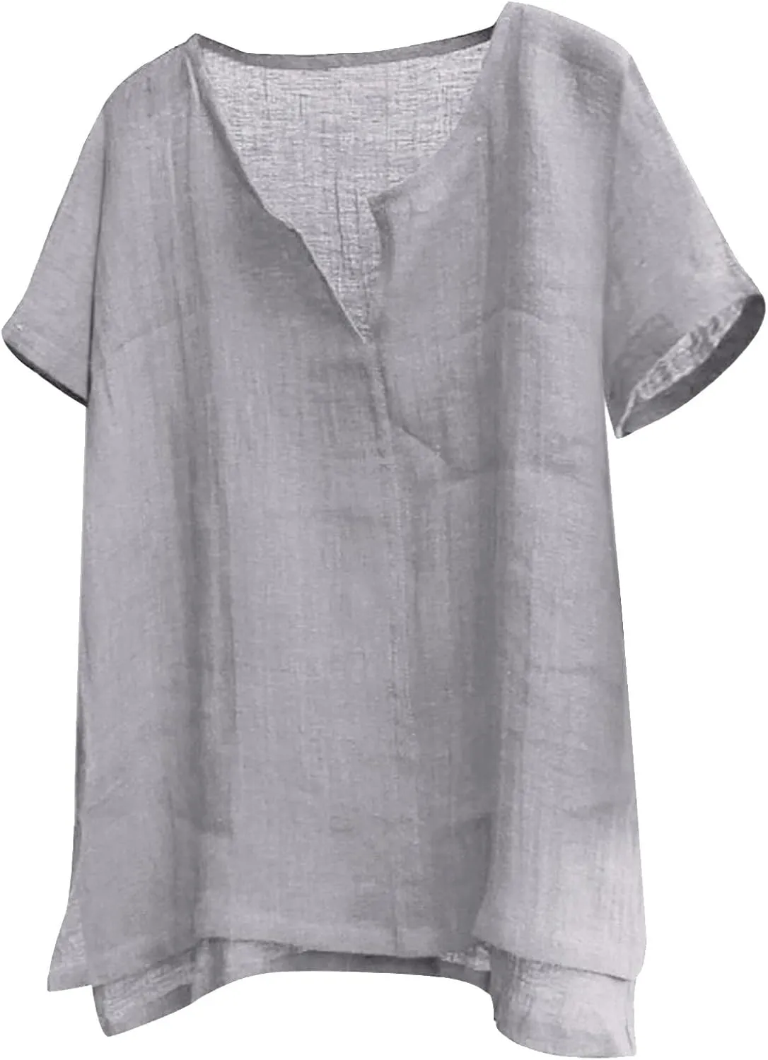 Mens Linen Shirts Short Sleeve Summer Beach Shirts Lightweight Comfy Casual Holiday Shirt Loose Yoga Shirts Trendy