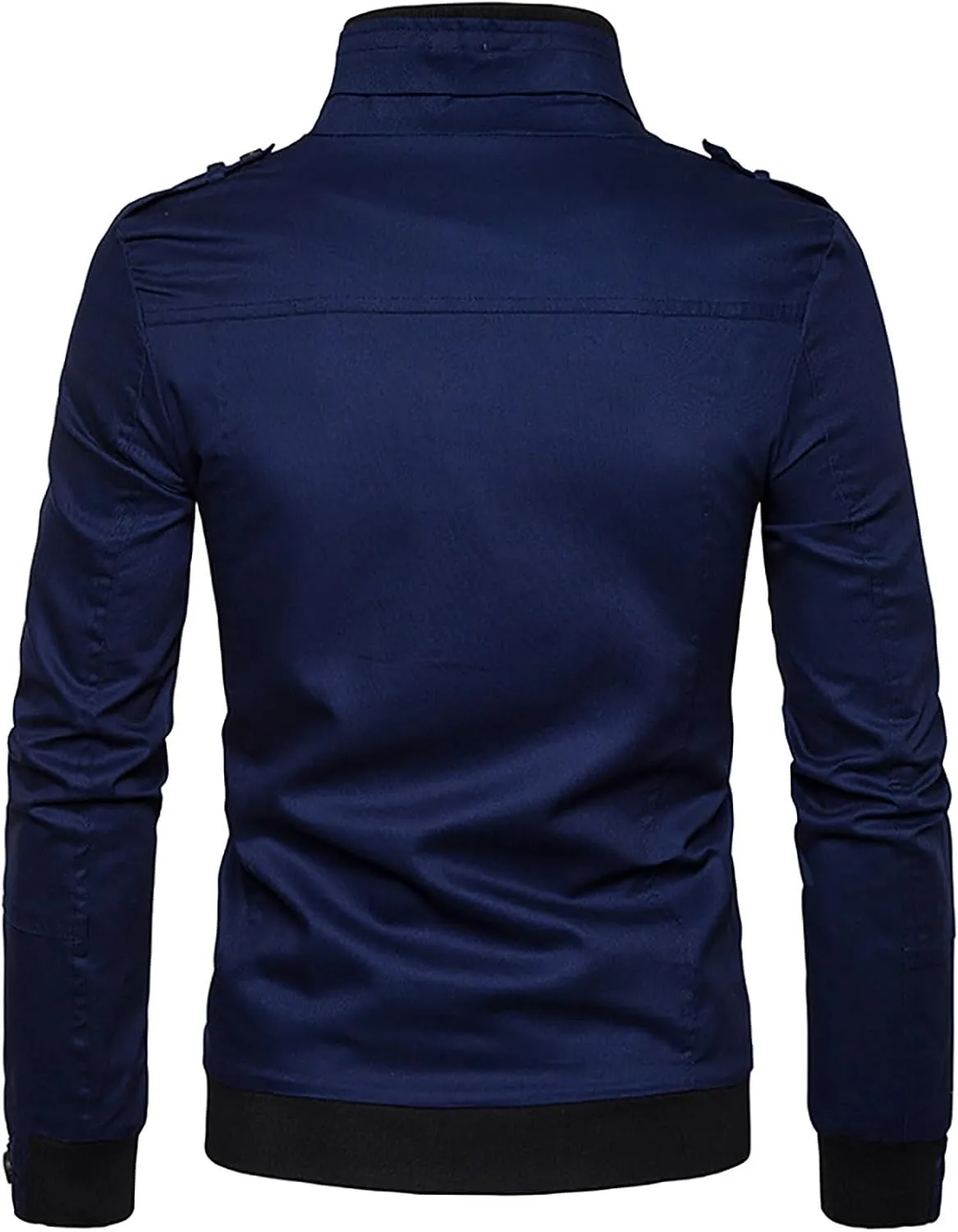 Mens Military Bomber Jackets Lightweight Full Zip Casual Windbreaker Outdoor Stand Collar Slim Fit Winter Coats