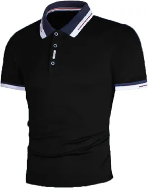 Mens Resort Wear 2025 Muscle V-Neck Athletic Gym Fitness Polo Tees Dry Fit Moisture Wicking Performance Short Sleeve