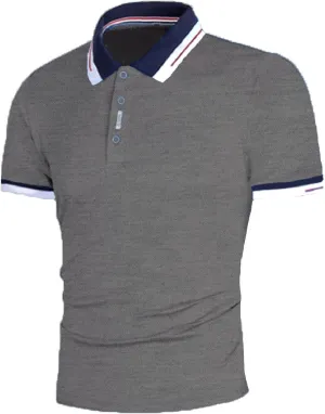 Mens Resort Wear 2025 Muscle V-Neck Athletic Gym Fitness Polo Tees Dry Fit Moisture Wicking Performance Short Sleeve