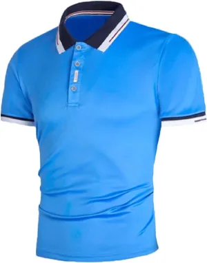 Mens Resort Wear 2025 Wrinkle-Resistant Office Slim Collared Polos Short Sleeve Collared Shirt Summer Casual