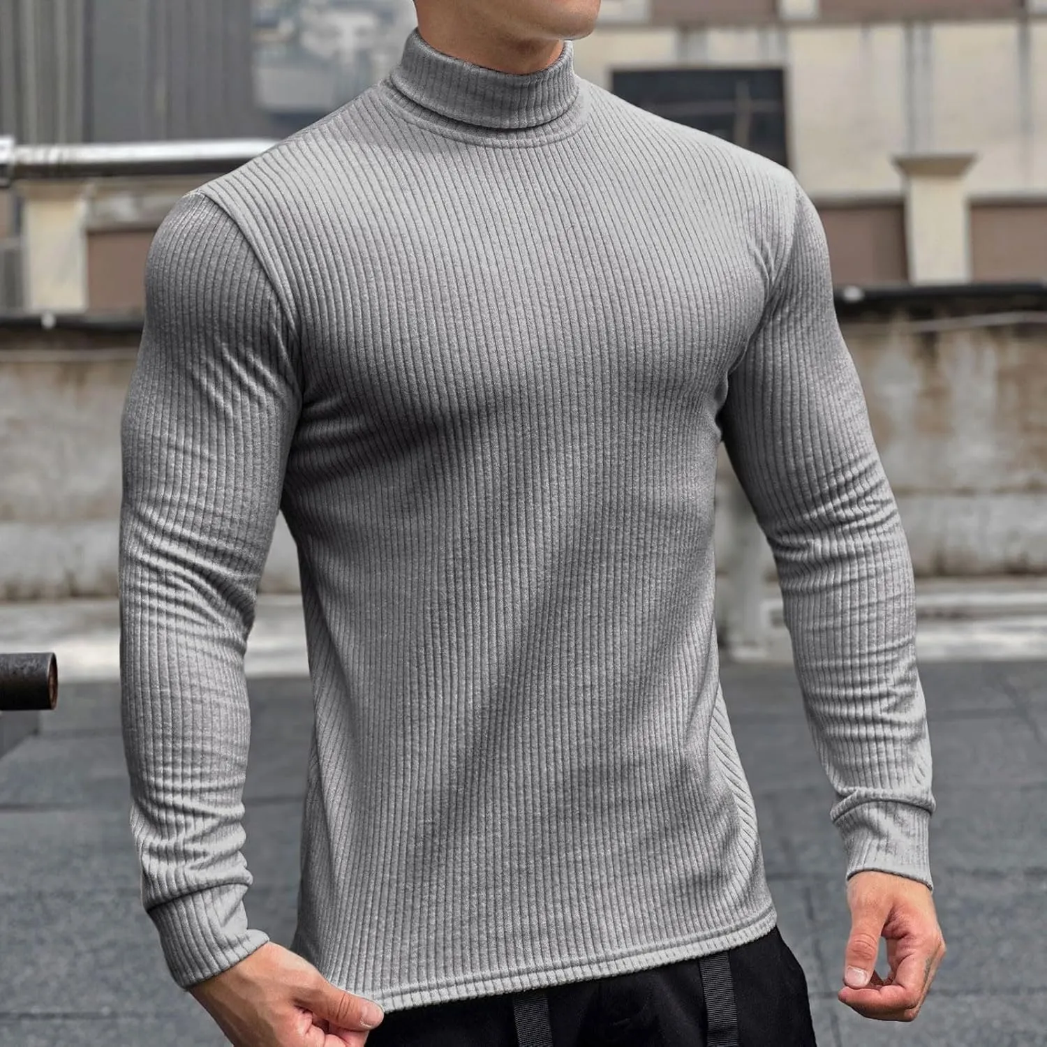 Men's Running Athletic Shirts 1/4 Zip Fleece Pullover Long Sleeve Sweatshirts Lightweight Suitable for Fitness