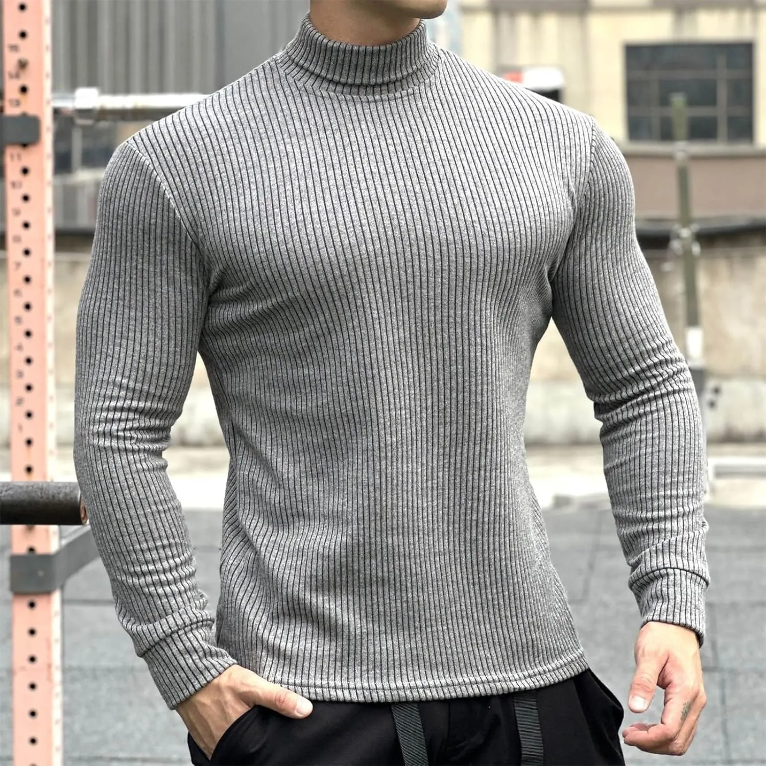 Men's Running Athletic Shirts 1/4 Zip Fleece Pullover Long Sleeve Sweatshirts Lightweight Suitable for Fitness