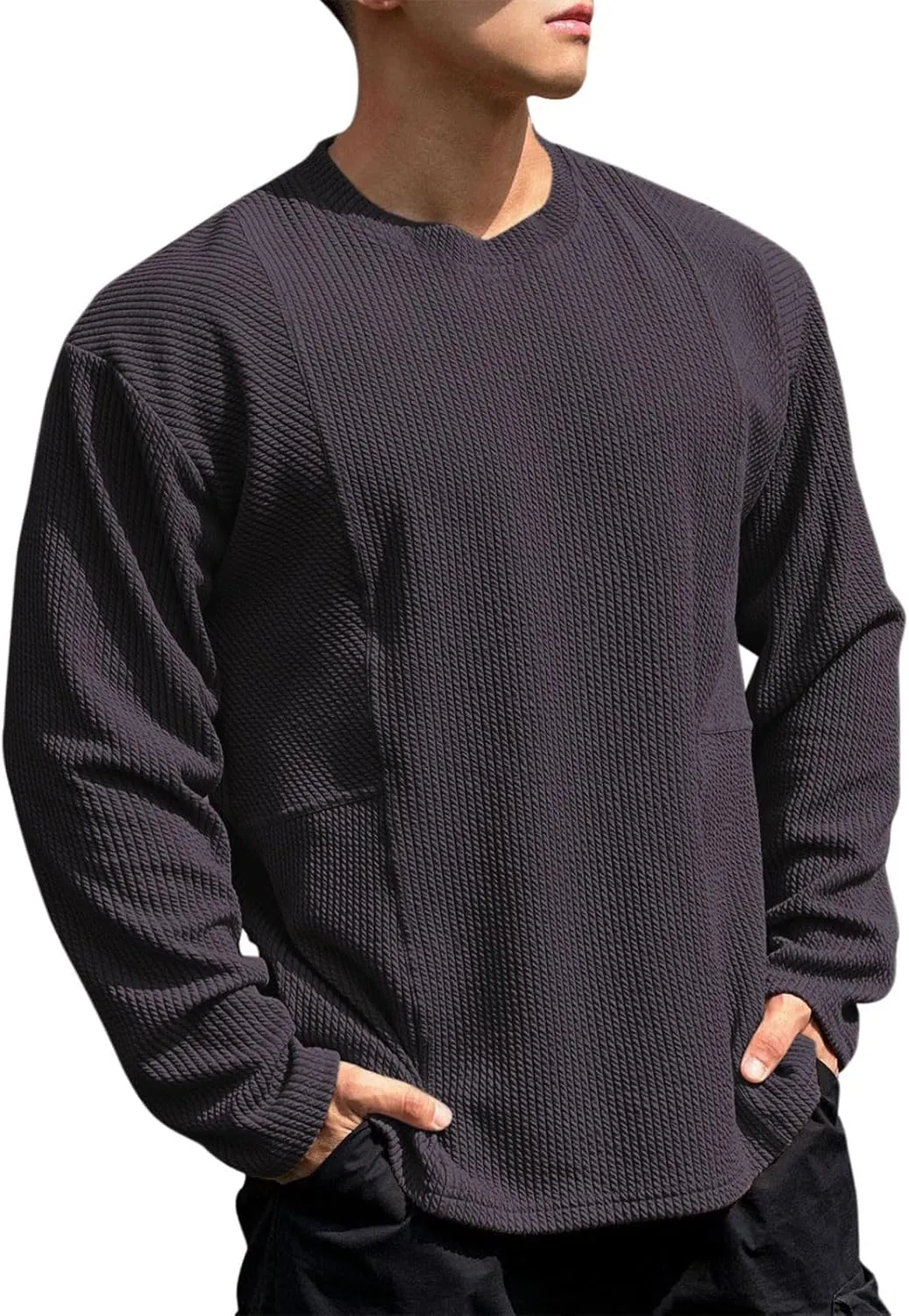 Men's Running Athletic Shirts 1/4 Zip Fleece Pullover Long Sleeve Sweatshirts Lightweight Suitable for Fitness