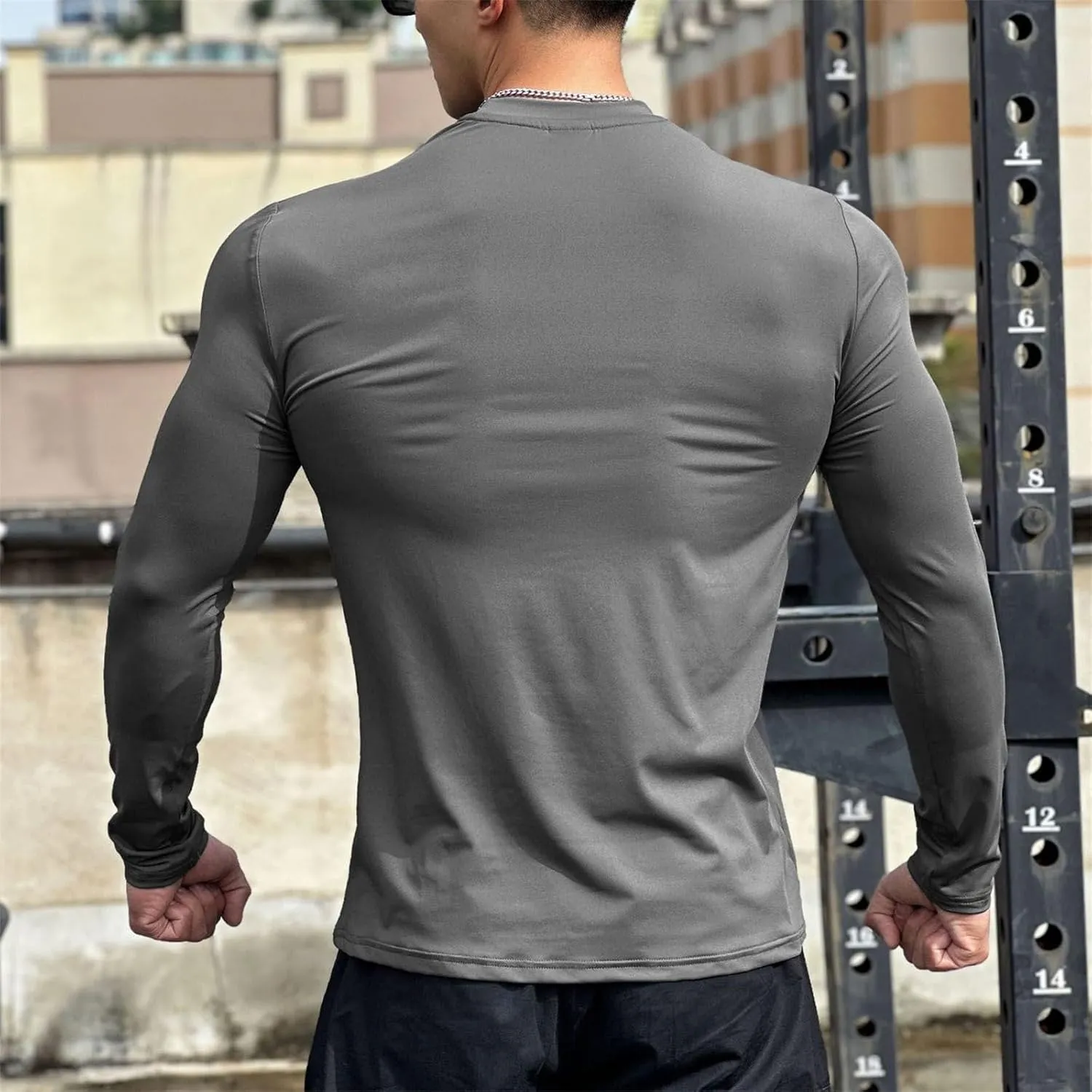 Men's Running Athletic Shirts 1/4 Zip Fleece Pullover Long Sleeve Sweatshirts Lightweight Suitable for Fitness