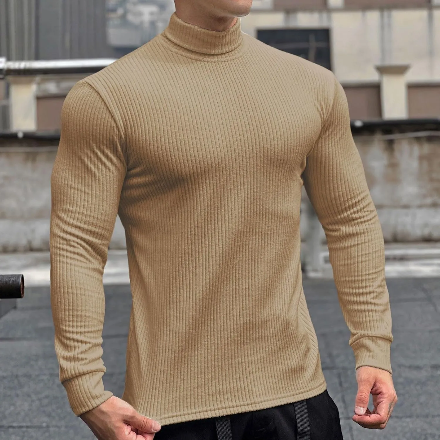 Men's Running Athletic Shirts 1/4 Zip Fleece Pullover Long Sleeve Sweatshirts Lightweight Suitable for Fitness