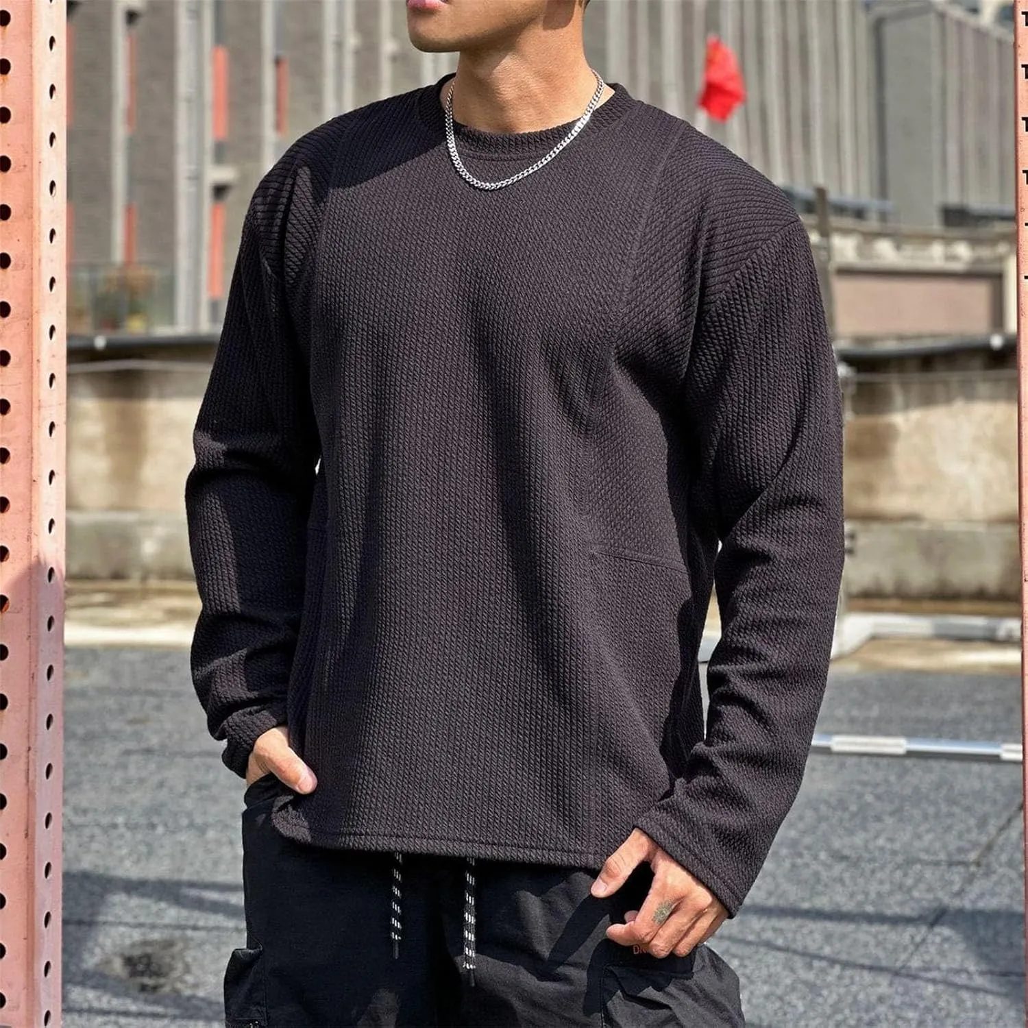 Men's Running Athletic Shirts 1/4 Zip Fleece Pullover Long Sleeve Sweatshirts Lightweight Suitable for Fitness