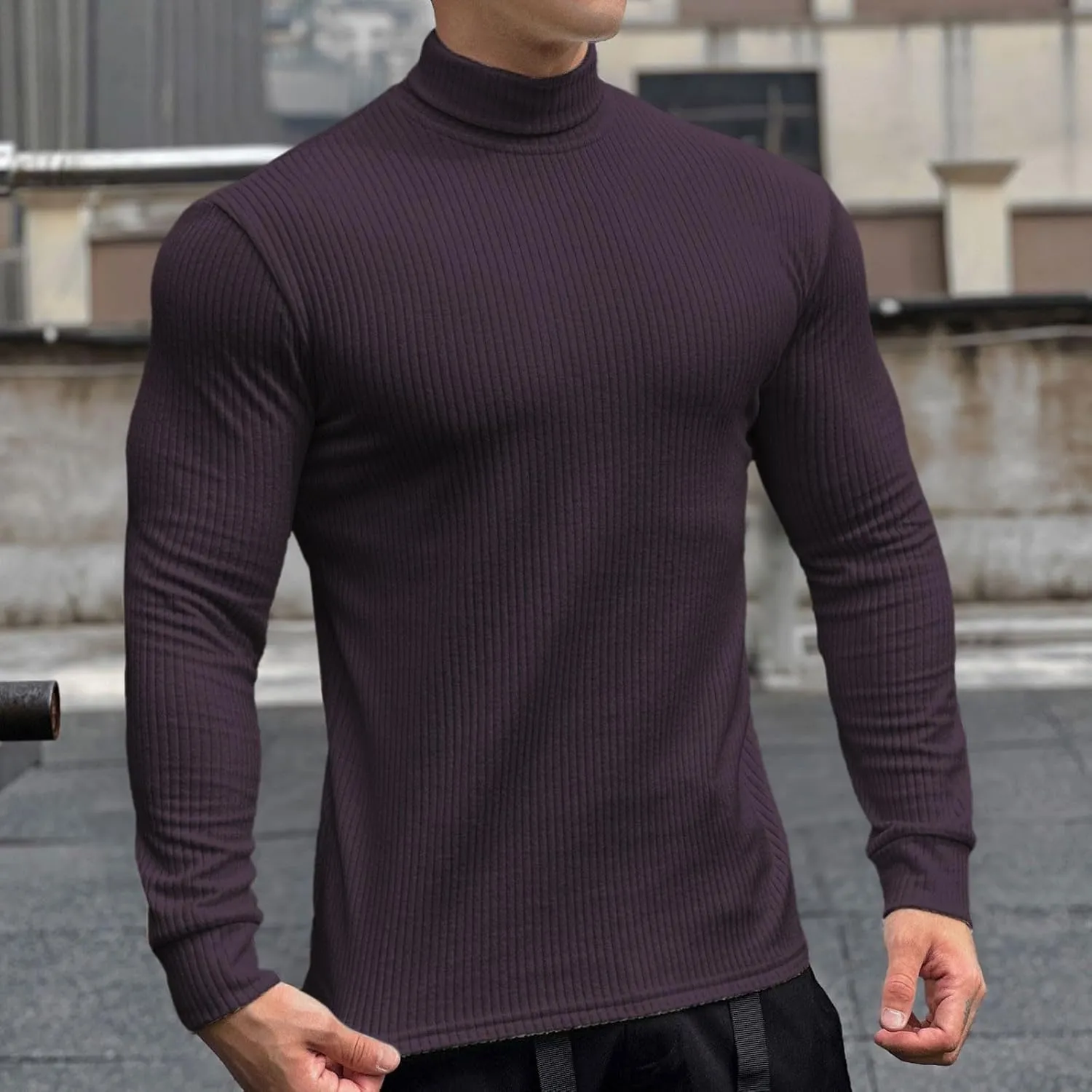 Men's Running Athletic Shirts 1/4 Zip Fleece Pullover Long Sleeve Sweatshirts Lightweight Suitable for Fitness