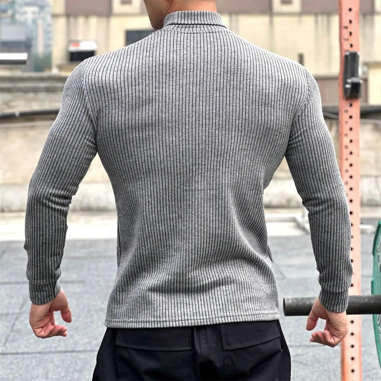Men's Running Athletic Shirts 1/4 Zip Fleece Pullover Long Sleeve Sweatshirts Lightweight Suitable for Fitness