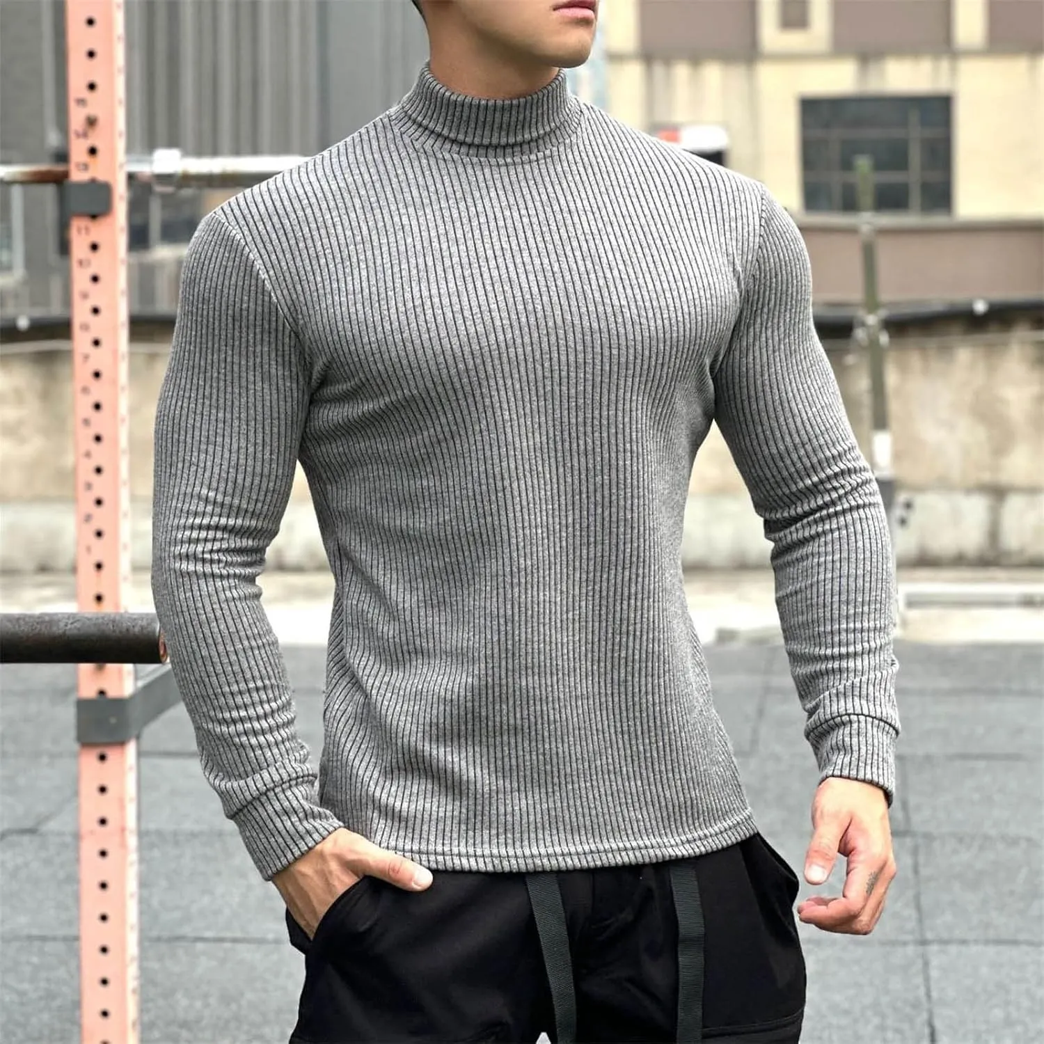 Men's Running Athletic Shirts 1/4 Zip Fleece Pullover Long Sleeve Sweatshirts Lightweight Suitable for Fitness