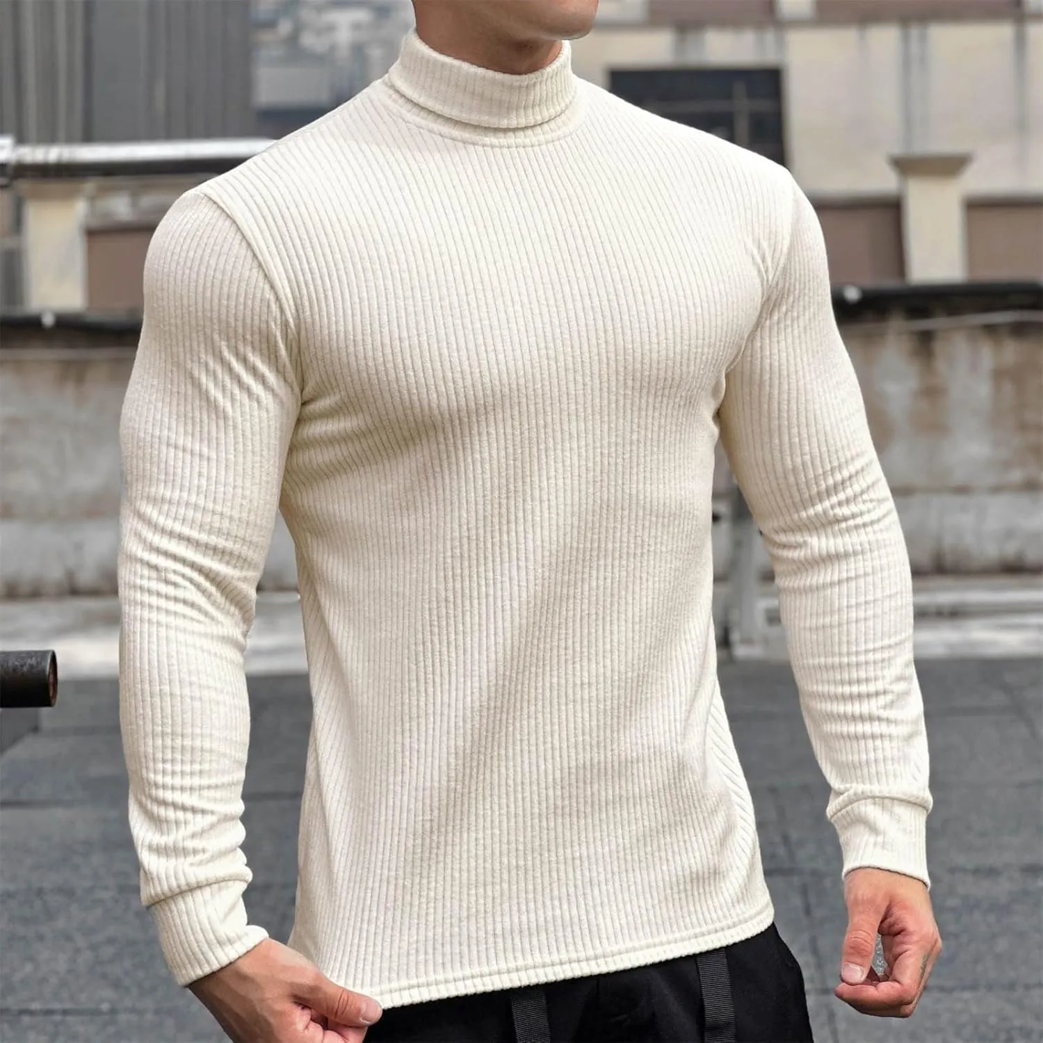 Men's Running Athletic Shirts 1/4 Zip Fleece Pullover Long Sleeve Sweatshirts Lightweight Suitable for Fitness