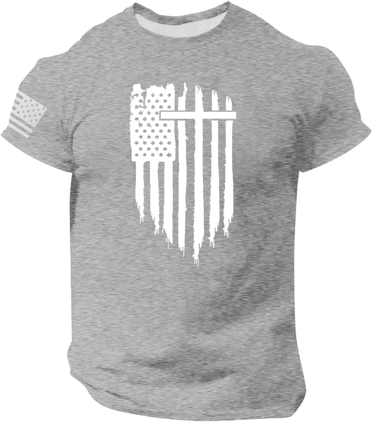 Men's Shirt Sleeve 1776 USA Flag Graphic Dry Fit Cotton Comfortable T-Shirts July 4 Shirts