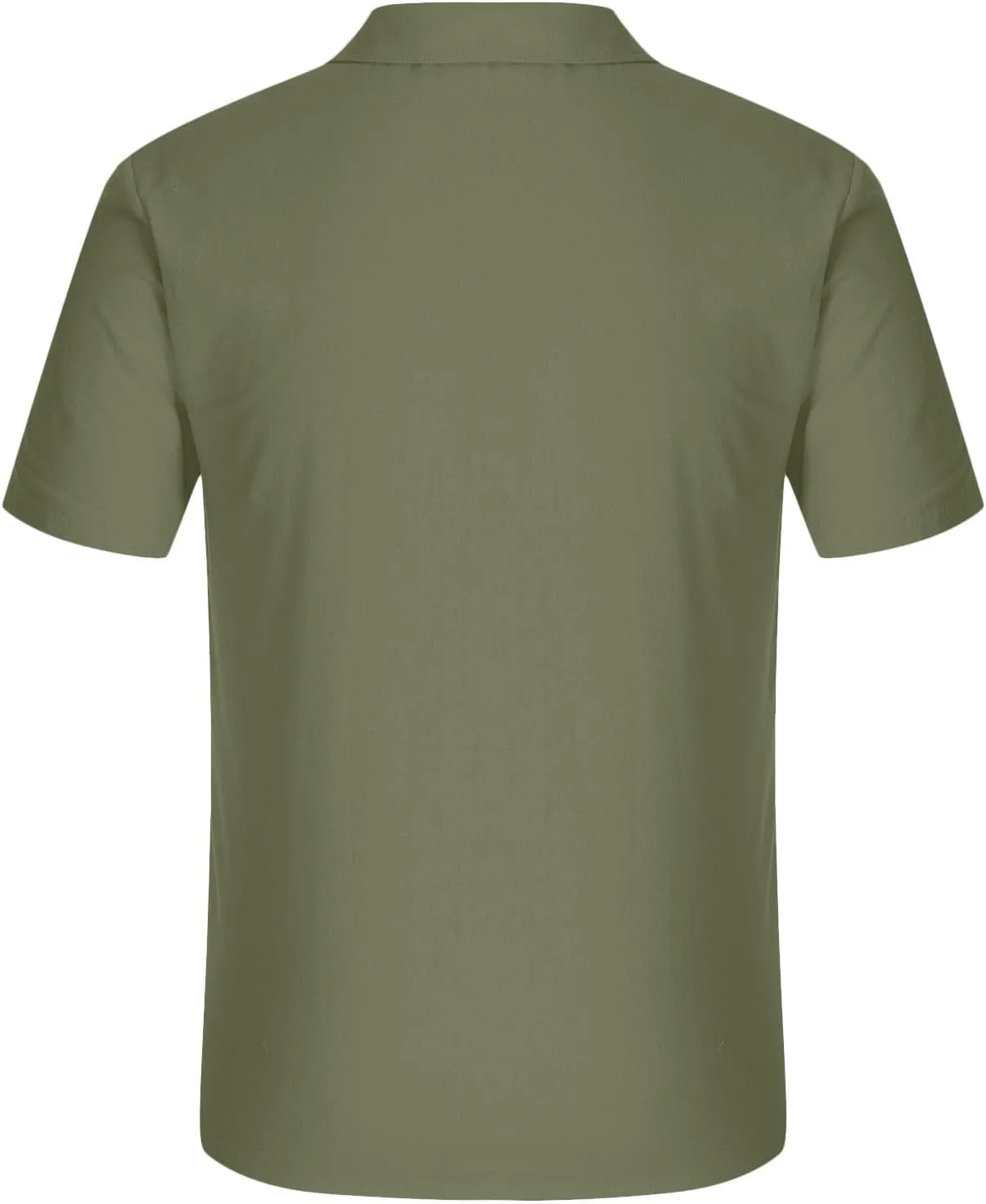 Men's Shirts Casual Cotton Linen Button Down T-Shirt Summer Fashion Short Sleeve Solid Linen Shirt Loose Fit Tops