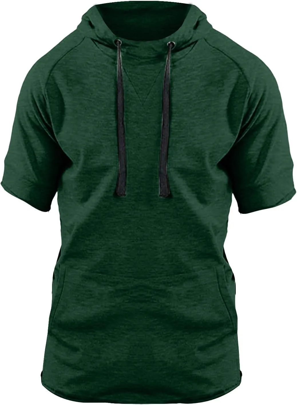 Mens Short Sleeve Muscle Hoodies Slim Fit Fitness Gym Workout Athletic Tee Pullover Casual Loose Fashion T-Shirts
