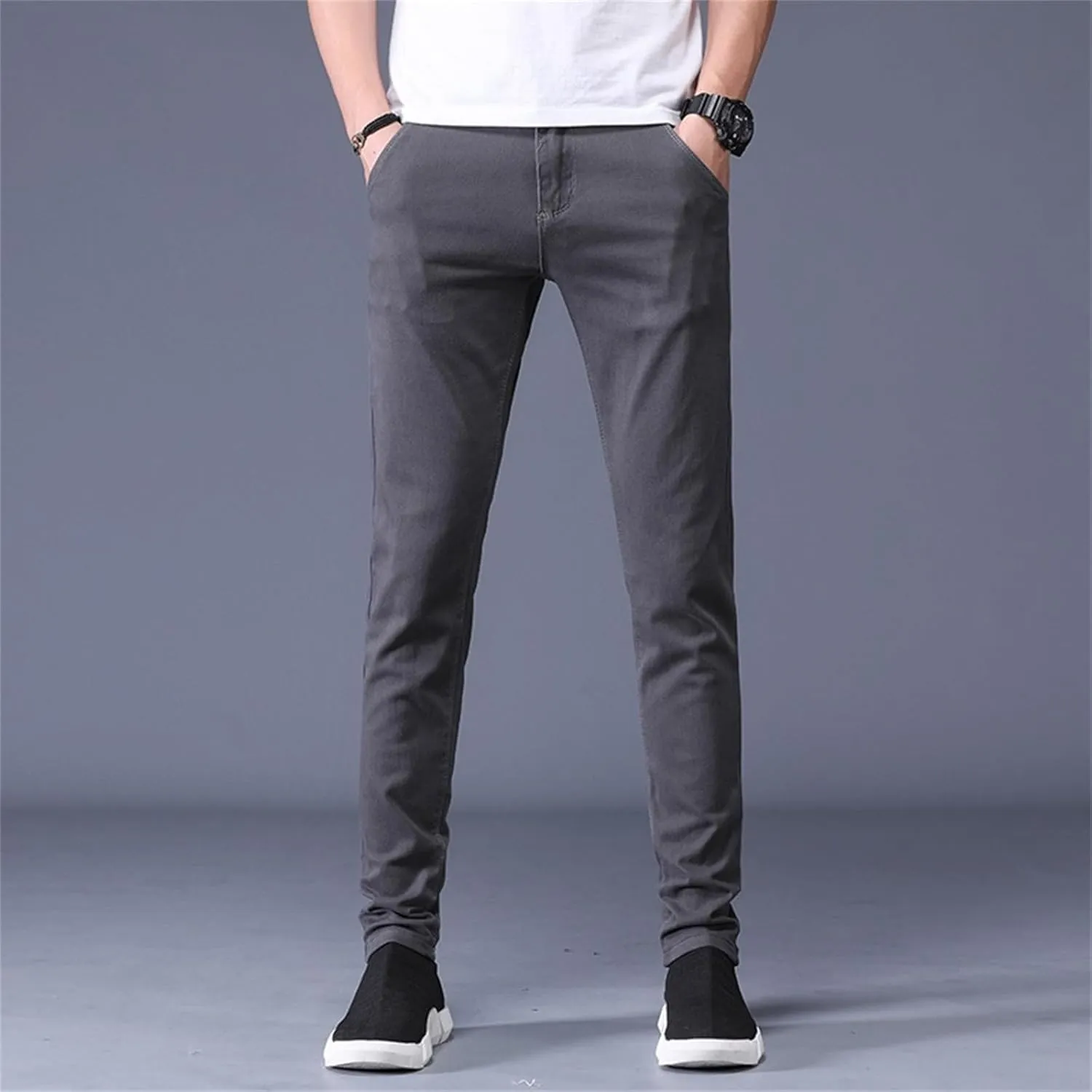 Mens Slim Fit Chino Pant with Pocket Casual and Office Work Beach Dress Business Cotton Long Pants