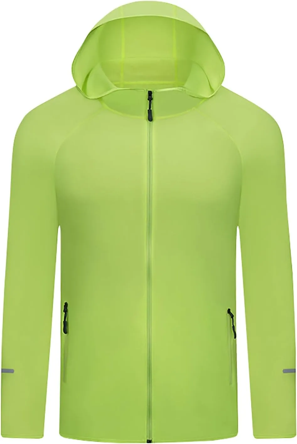 Mens Sport Coat Trendy Solid Color Running Hoodies Long Sleeve Workout Windbreaker Jackets Casual Zip Up Training Tops
