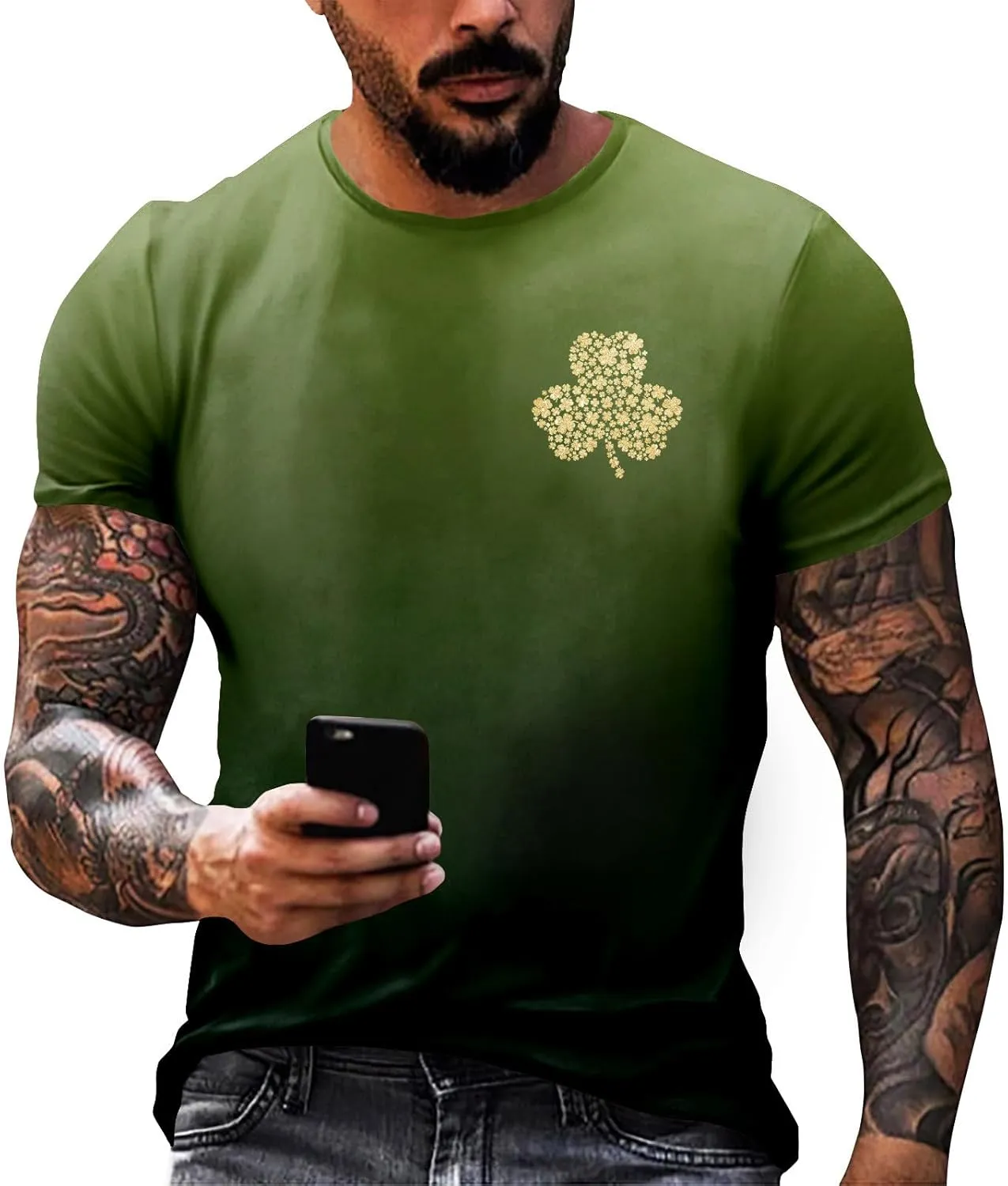 Mens St Patricks Day Shirt Mens Shirts St Patricks Day Shirt Men- Golf Shirts for Men Tshirts Shirts for Men