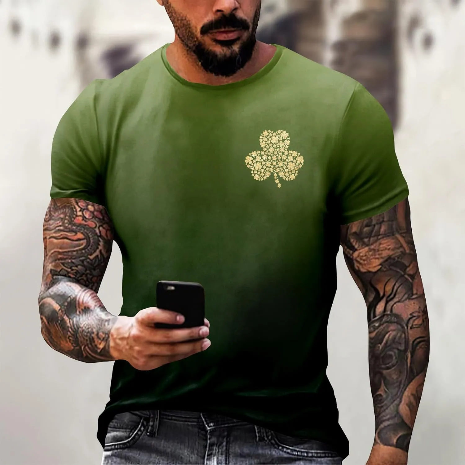 Mens St Patricks Day Shirt Mens Shirts St Patricks Day Shirt Men- Golf Shirts for Men Tshirts Shirts for Men