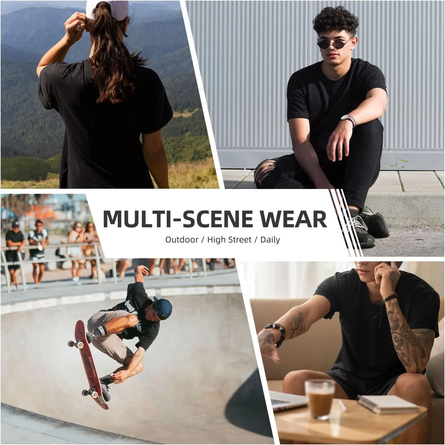 Men's Streetwear Oversized Classic T Shirt Short Sleeve Unisex Teens Cotton Tshirts