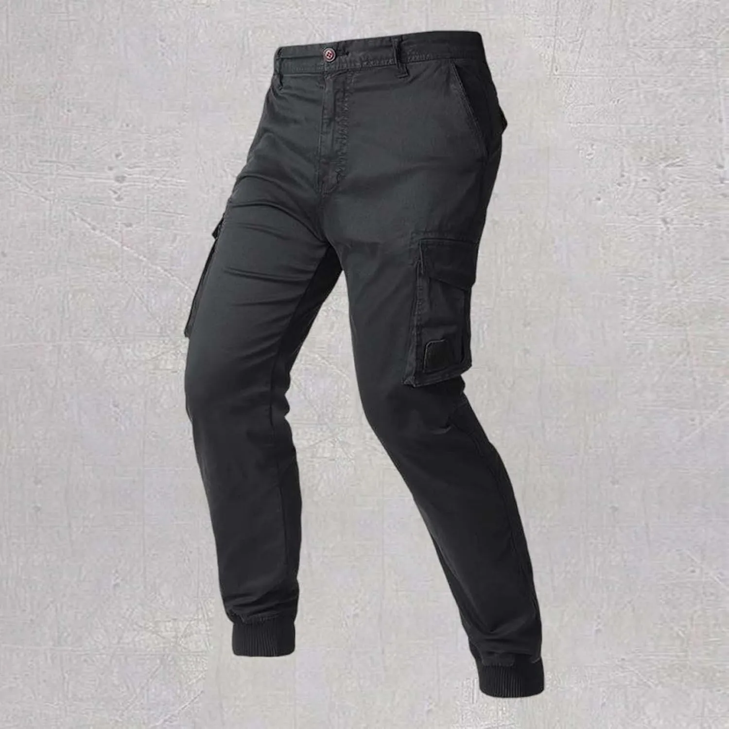 Mens Sweatpants Joggers Elastic Cuff Waterproof Baggy Sweat Pants Classic Work Pants Relaxed Fit Straight Leg Tousers